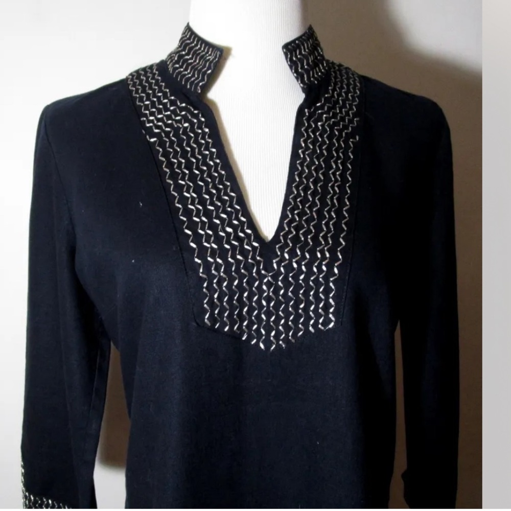 Kennar Linen Tunic Women’s size 8 navy blue
